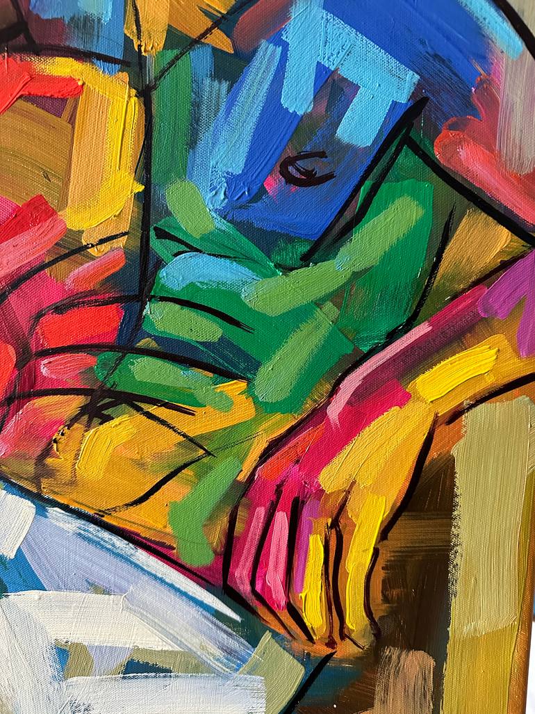 Original Contemporary Nude Painting by Emmanouil Nanouris