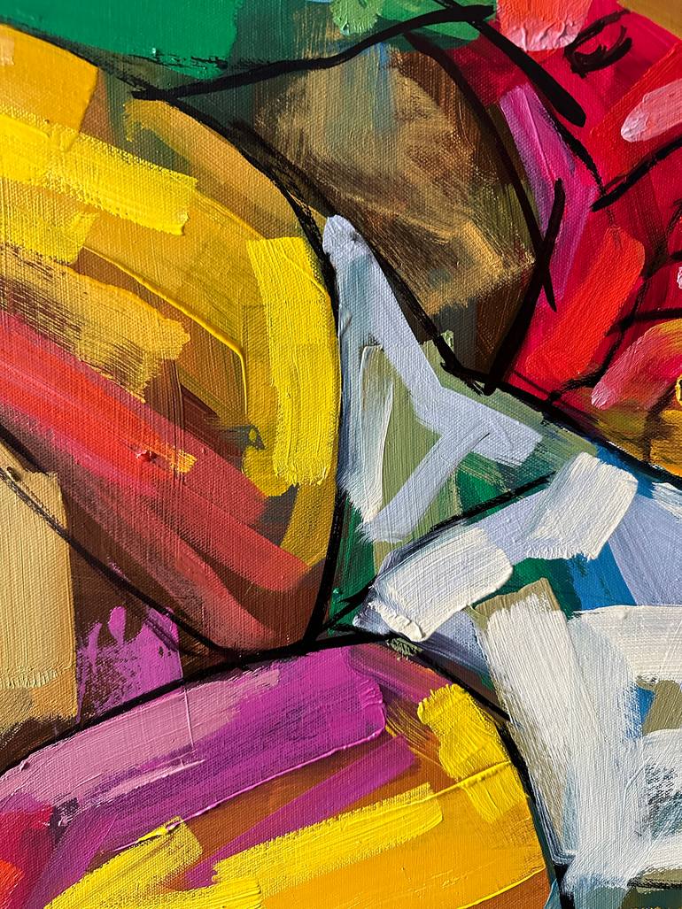 Original Contemporary Nude Painting by Emmanouil Nanouris