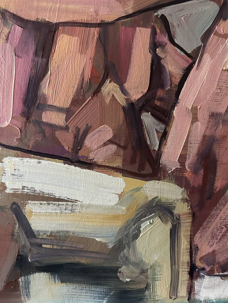 Original Abstract Nude Painting by Emmanouil Nanouris