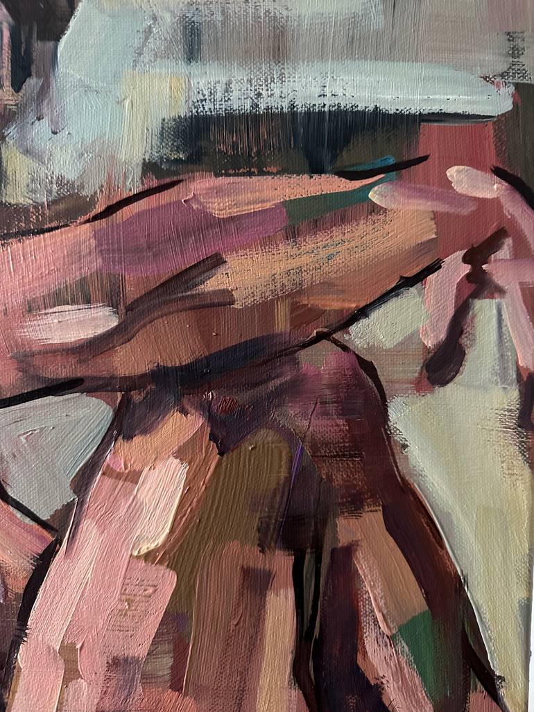 Original Abstract Nude Painting by Emmanouil Nanouris