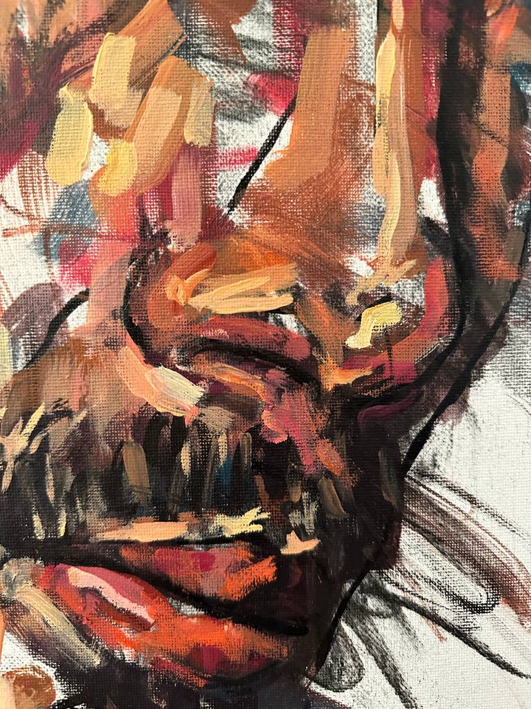 Original Expressionism Men Painting by Emmanouil Nanouris