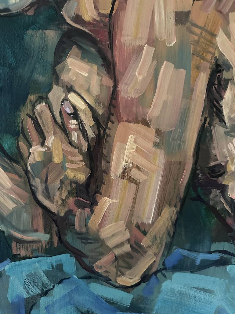 Original Figurative Nude Painting by Emmanouil Nanouris