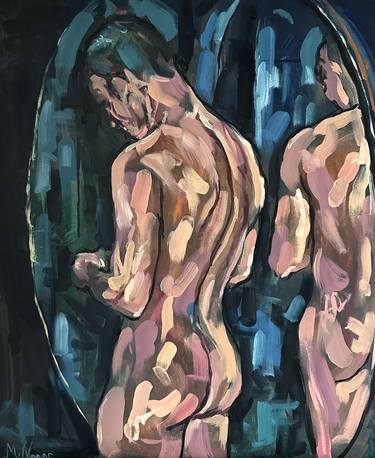 Original Figurative Men Paintings by EMMANOUIL NANOURIS