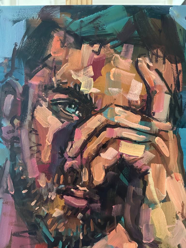 Original Figurative People Painting by Emmanouil Nanouris