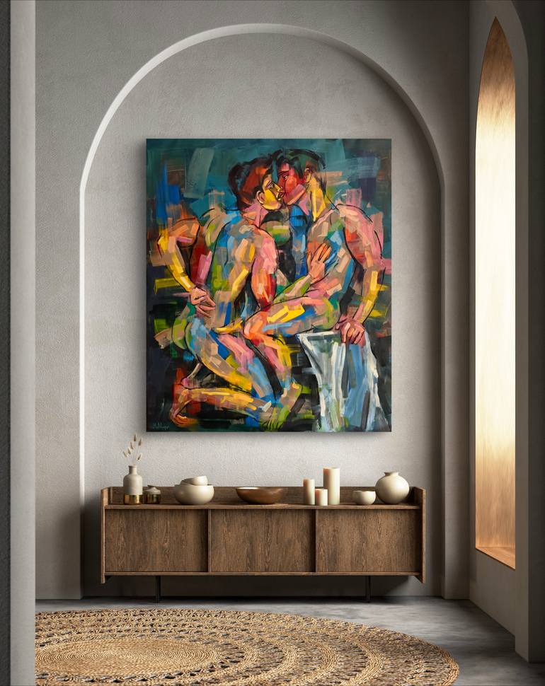 Original Figurative Nude Painting by Emmanouil Nanouris