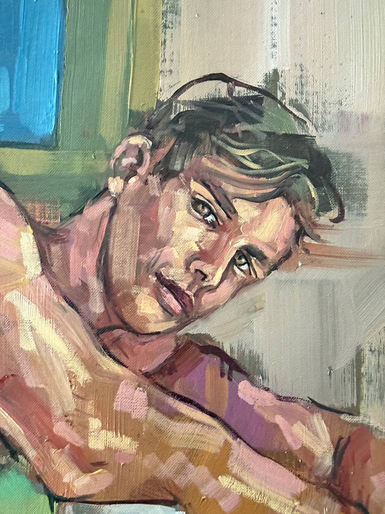 Original Figurative Nude Painting by Emmanouil Nanouris