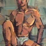 Abstract male nude by EMMANOUIL NANOURIS