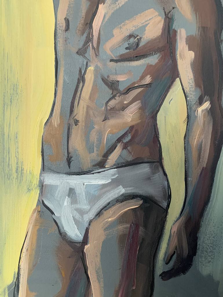 Original Nude Painting by EMMANOUIL NANOURIS