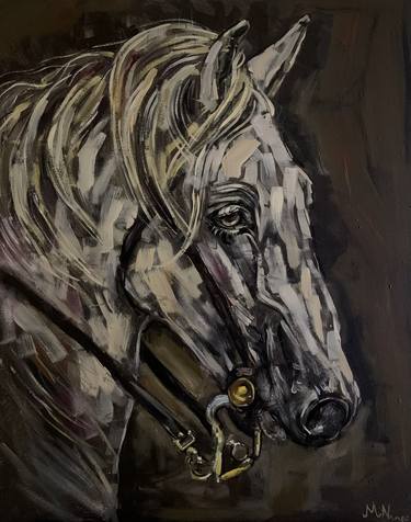 Original Realism Horse Paintings by EMMANOUIL NANOURIS