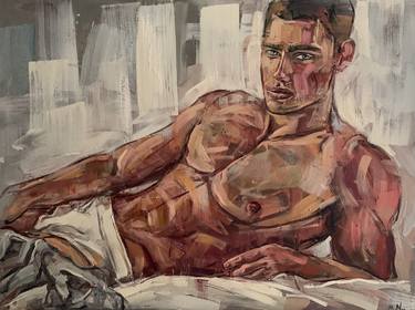 Original Figurative Nude Paintings by EMMANOUIL NANOURIS