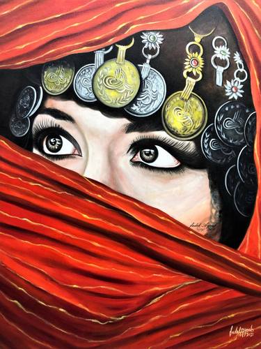 Original Realism Women Paintings by fadel ayoub