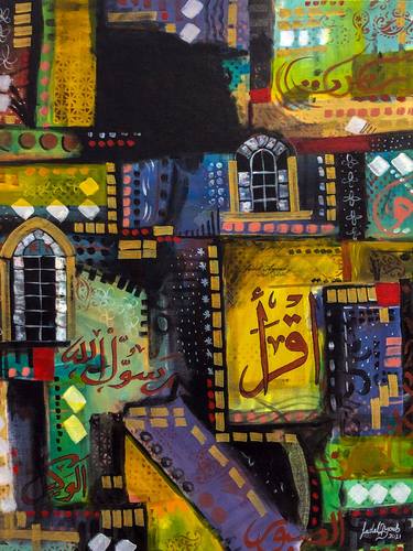 Original Fine Art Abstract Paintings by fadel ayoub