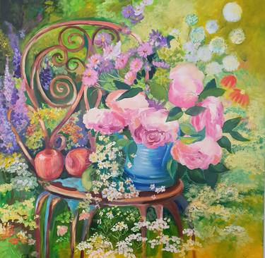 Original Impressionism Botanic Painting by Elena Belikova