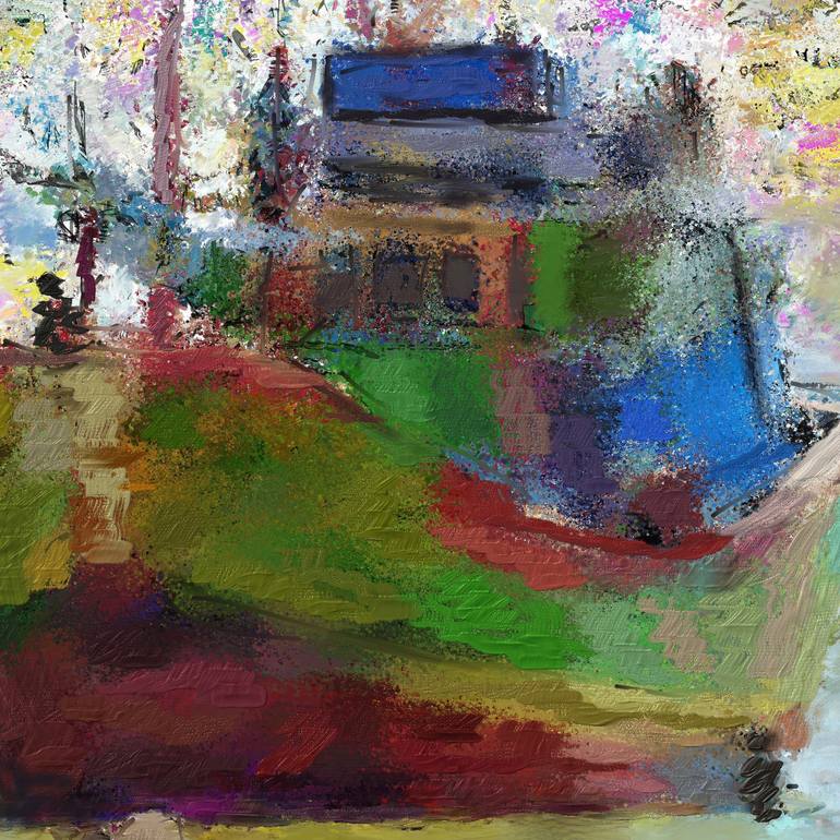Original Abstract Landscape Painting by Ryan Muhjani