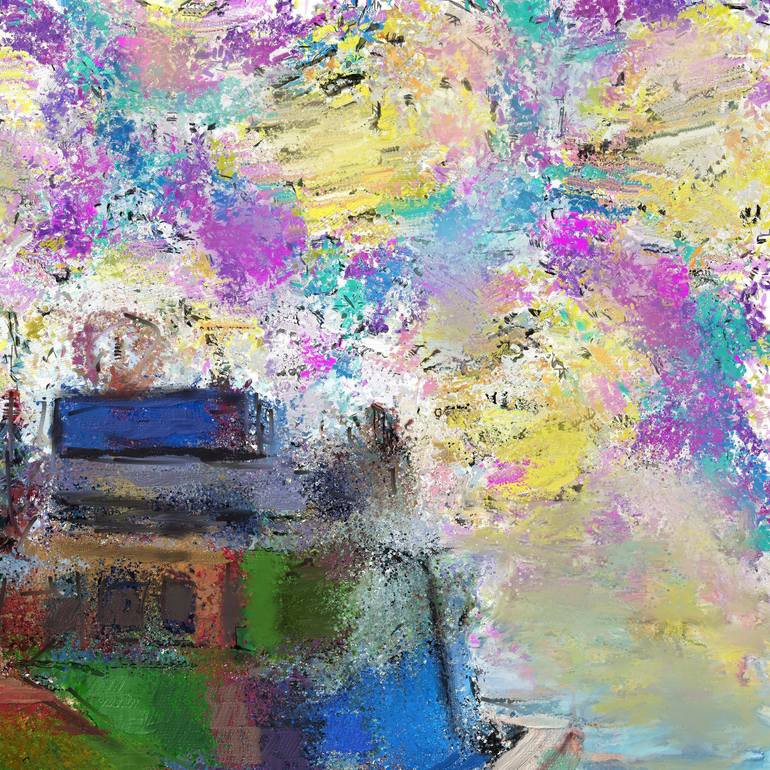 Original Abstract Landscape Painting by Ryan Muhjani