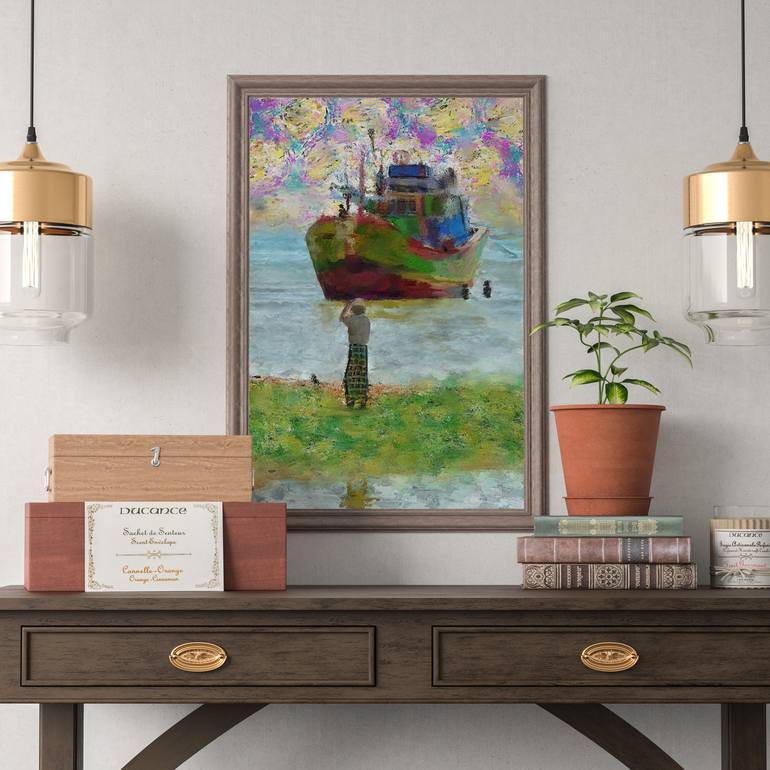 Original Abstract Landscape Painting by Ryan Muhjani