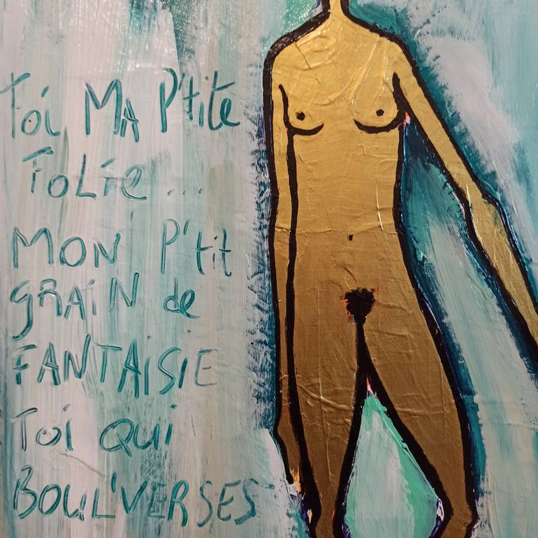 Original Contemporary Love Painting by Delphine Dessein