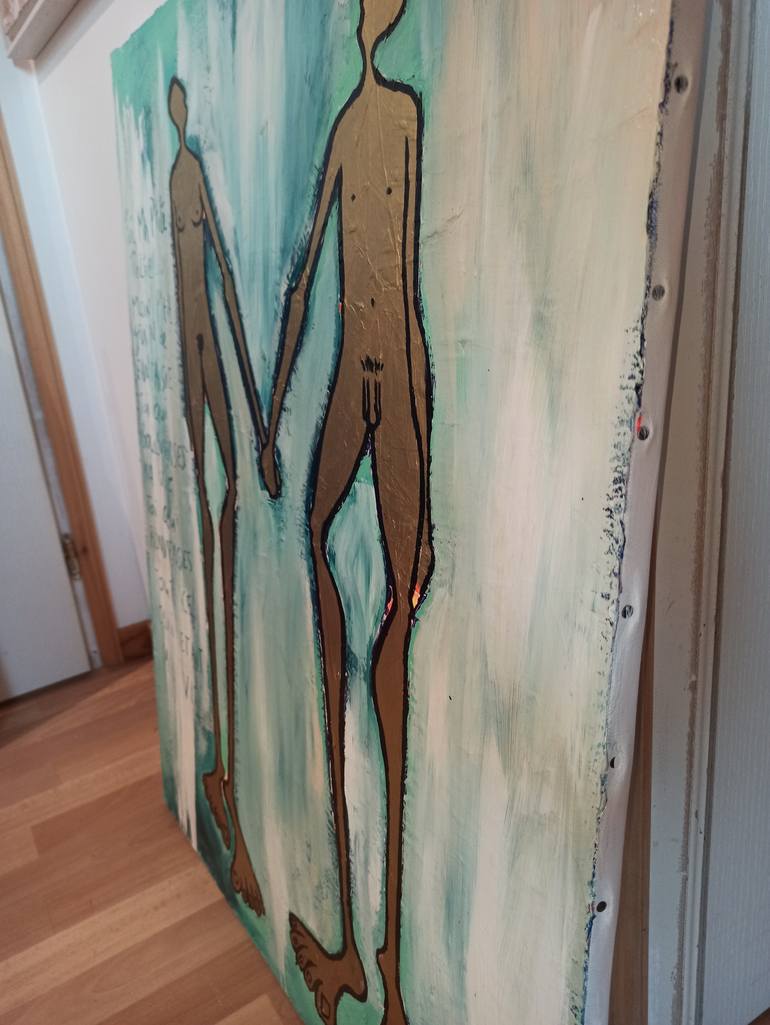 Original Contemporary Love Painting by Delphine Dessein