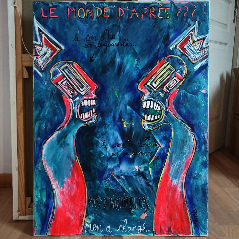 Original Contemporary People Painting by Delphine Dessein