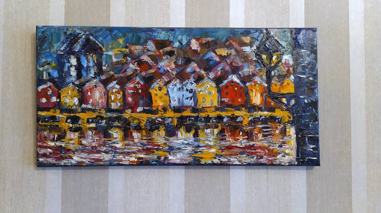 Original Abstract Cities Painting by Svetlana Puzyrenko