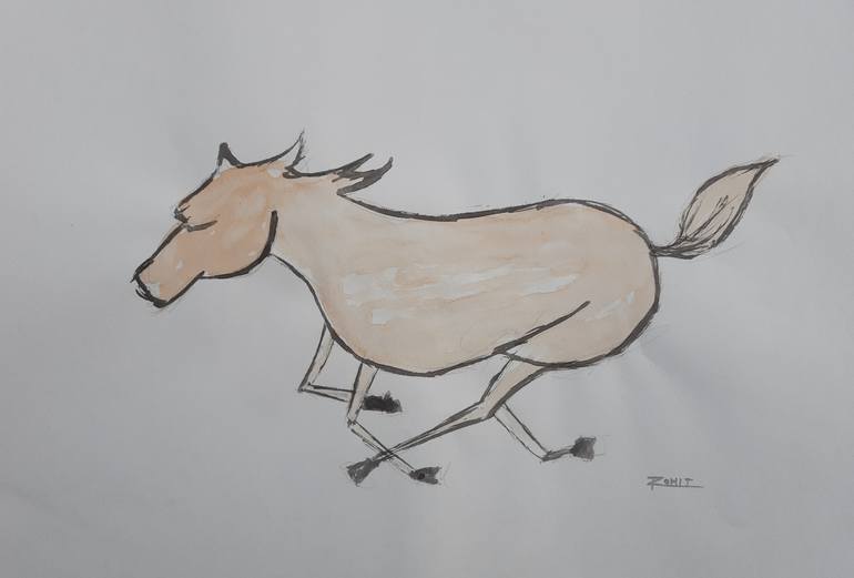 Original Abstract Horse Painting by Studioo Rohit