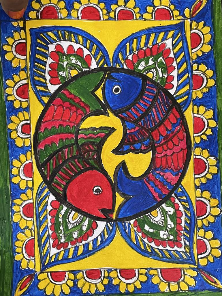 Original Folk World Culture Painting by Ragini Prasad
