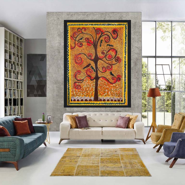 Original Abstract Expressionism Landscape Painting by Ragini Prasad