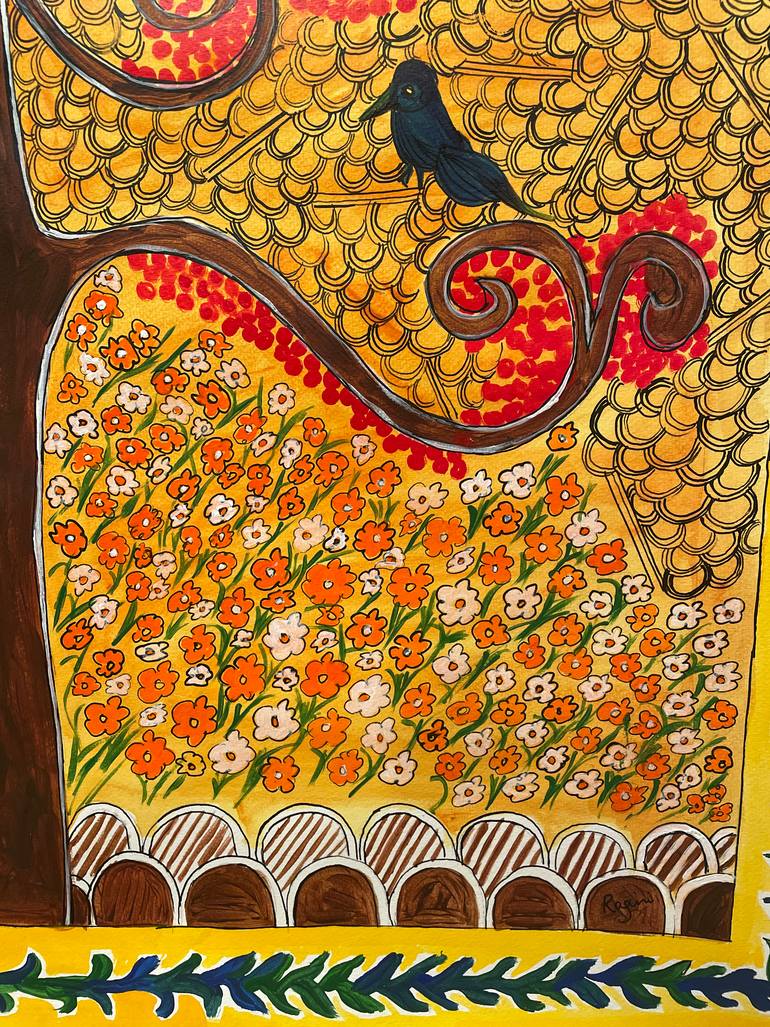 Original Abstract Expressionism Landscape Painting by Ragini Prasad