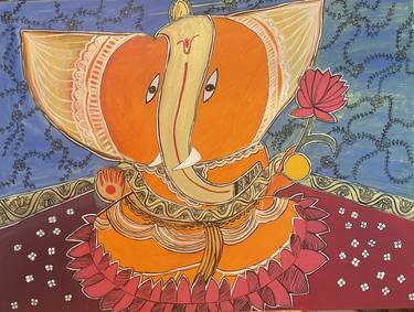 'The Benevolence of Ganesha' in Madhubani Art thumb