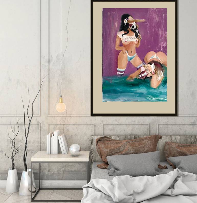 Original Abstract Erotic Painting by Mary Mikhailova