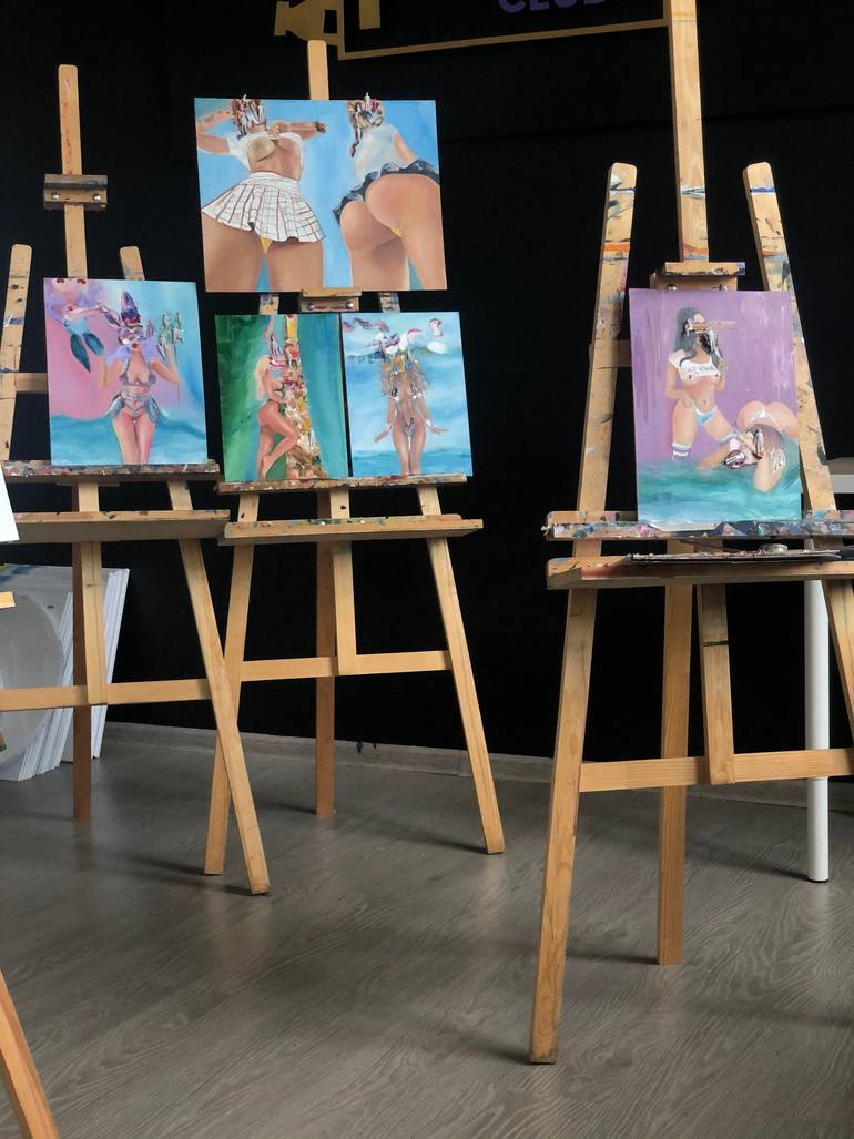 Original Abstract Erotic Painting by Mary Mikhailova