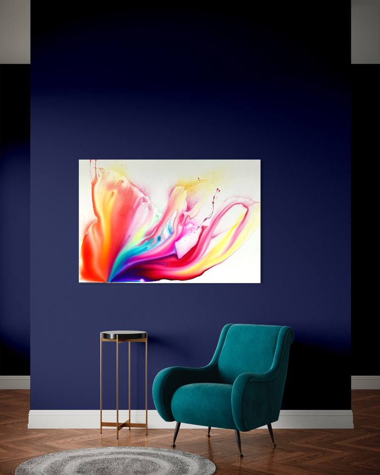 Original Fluid Abstract Painting by Miriam Smidt