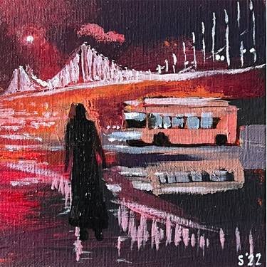 Original Fine Art Transportation Painting by Shrey Purohit