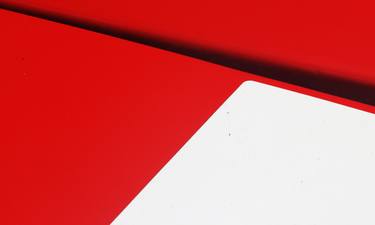 Red and White Diagonal Abstract Vintage Car thumb