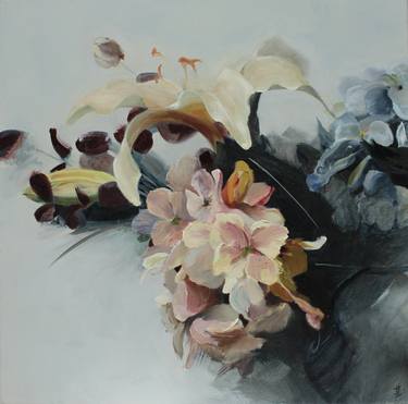 Original Figurative Floral Painting by Evelien Linterman