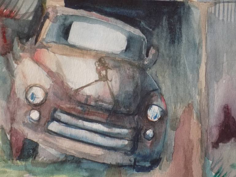 Original Figurative Automobile Painting by  Everardo Pérez  