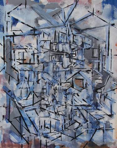 Original Cubism Abstract Paintings by hugh hatfield