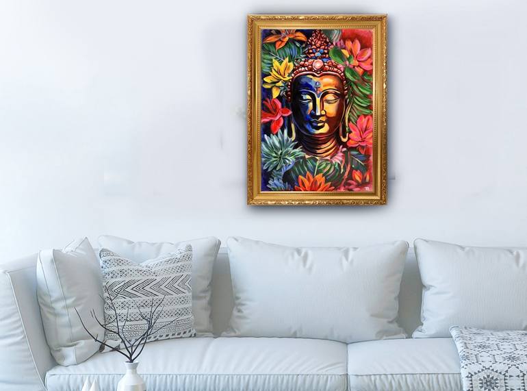 Original Abstract Religion Painting by Da Huyn