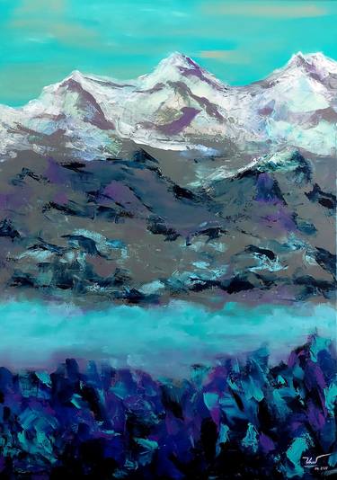 Original Abstract Expressionism Landscape Paintings by Thu Nguyen