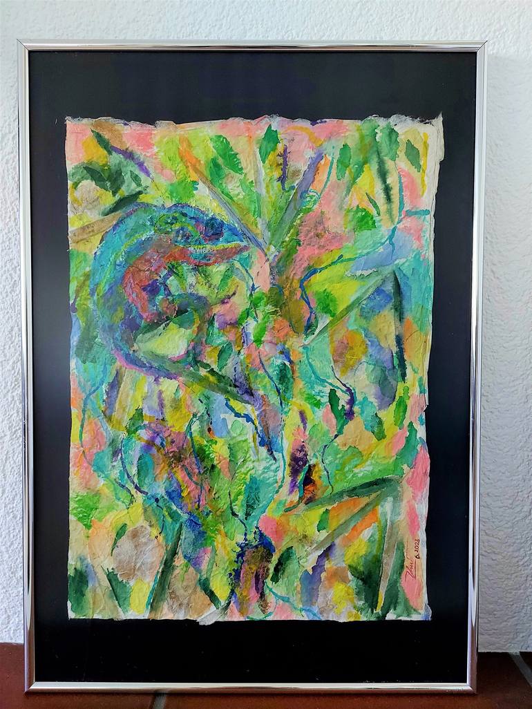 Original Abstract Animal Painting by Thu Nguyen
