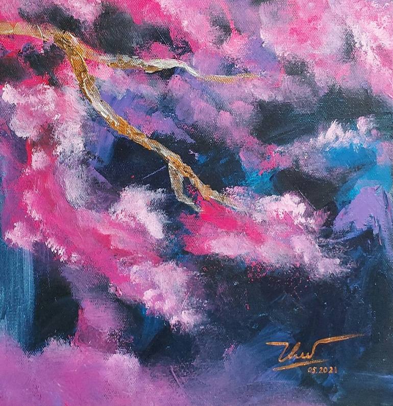 Original Abstract Nature Painting by Thu Nguyen