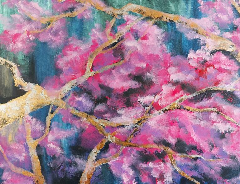 Original Abstract Nature Painting by Thu Nguyen