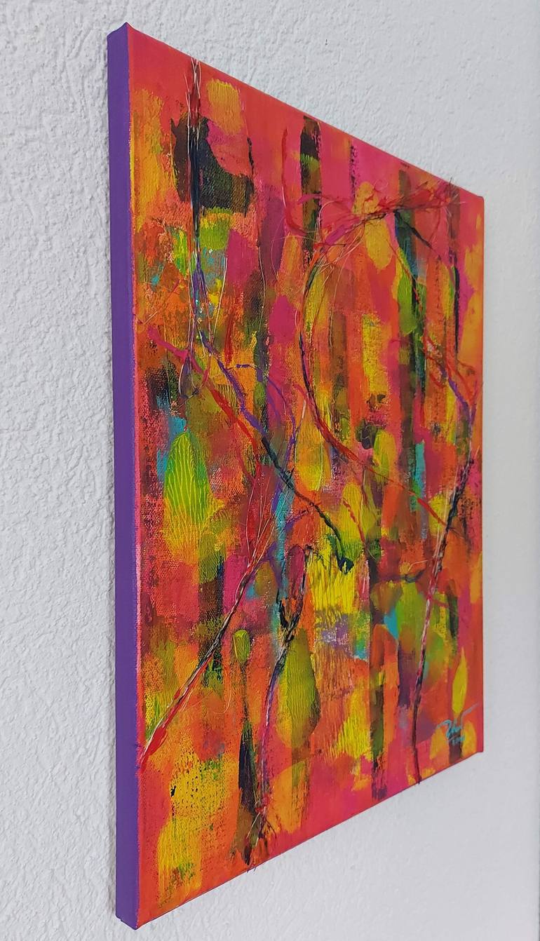 Original Abstract Expressionism Abstract Painting by Thu Nguyen