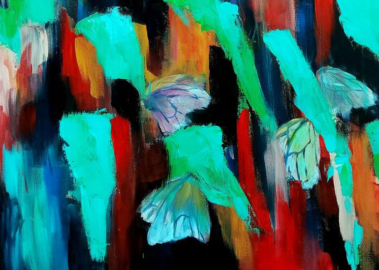 Original Abstract Nature Painting by Thu Nguyen