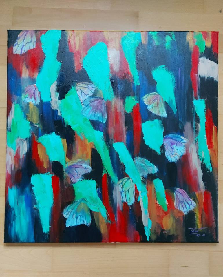 Original Abstract Nature Painting by Thu Nguyen