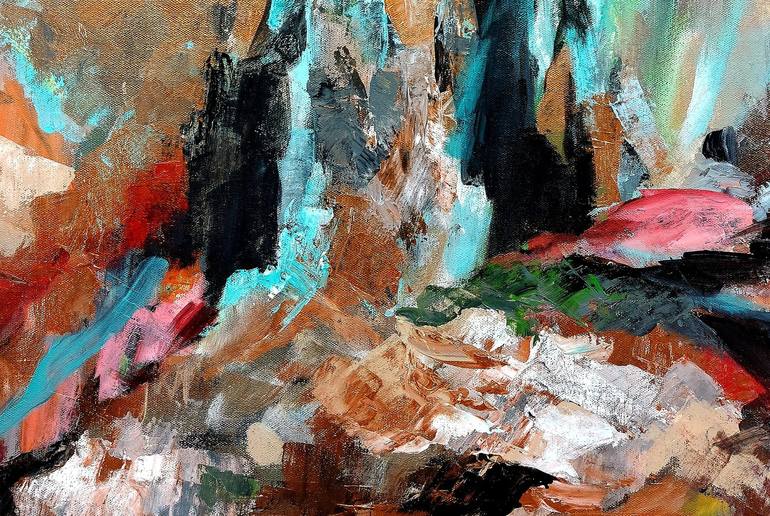 Original Abstract Expressionism Abstract Painting by Thu Nguyen