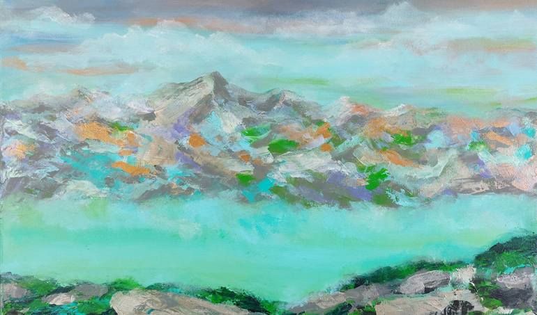 Original Impressionism Landscape Painting by Thu Nguyen
