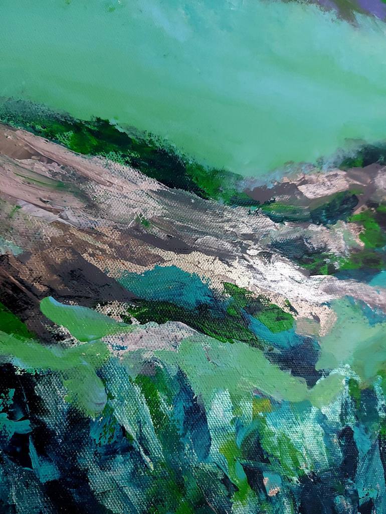 Original Impressionism Landscape Painting by Thu Nguyen