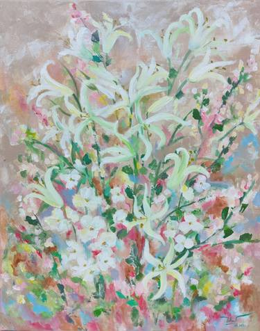 Original Impressionism Floral Paintings by Thu Nguyen