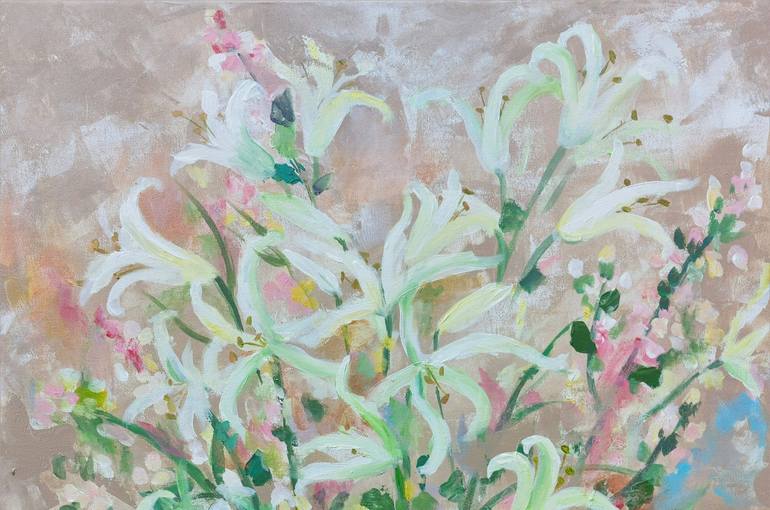 Original Floral Painting by Thu Nguyen